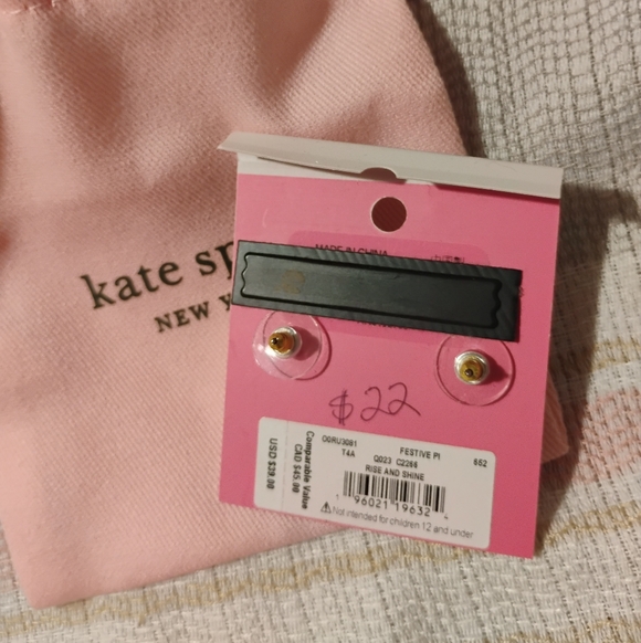 Kate Spade Pink Pouch with Red Earrings - Picture 2 of 3
